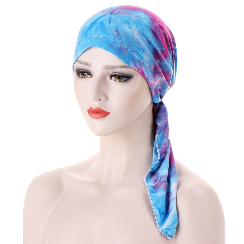 Curved Tail Turban Hat Flower Cloth Pullover - Premium head wrap from Concordia Style Boutique - Just $13.98! Shop now at Concordia Style Boutique