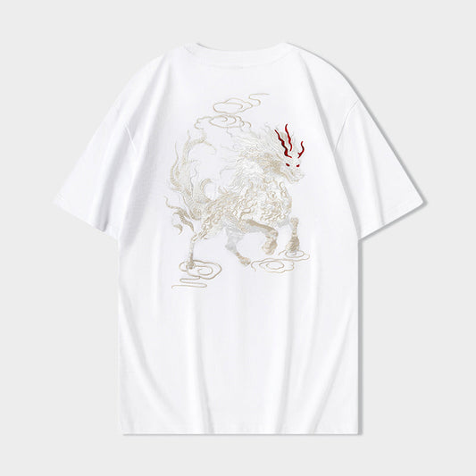 KH868 Gallant Lion Embroidery Tee - Concordia Style Boutique