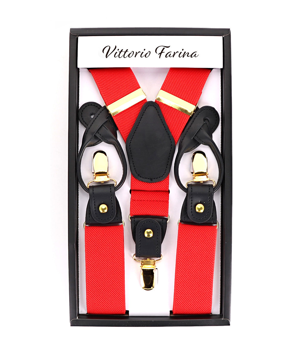 Vittorio Farina Men's Convertible Suspender in Gift Box: 70% Polyester & 30% Elastomer - Concordia Style Boutique