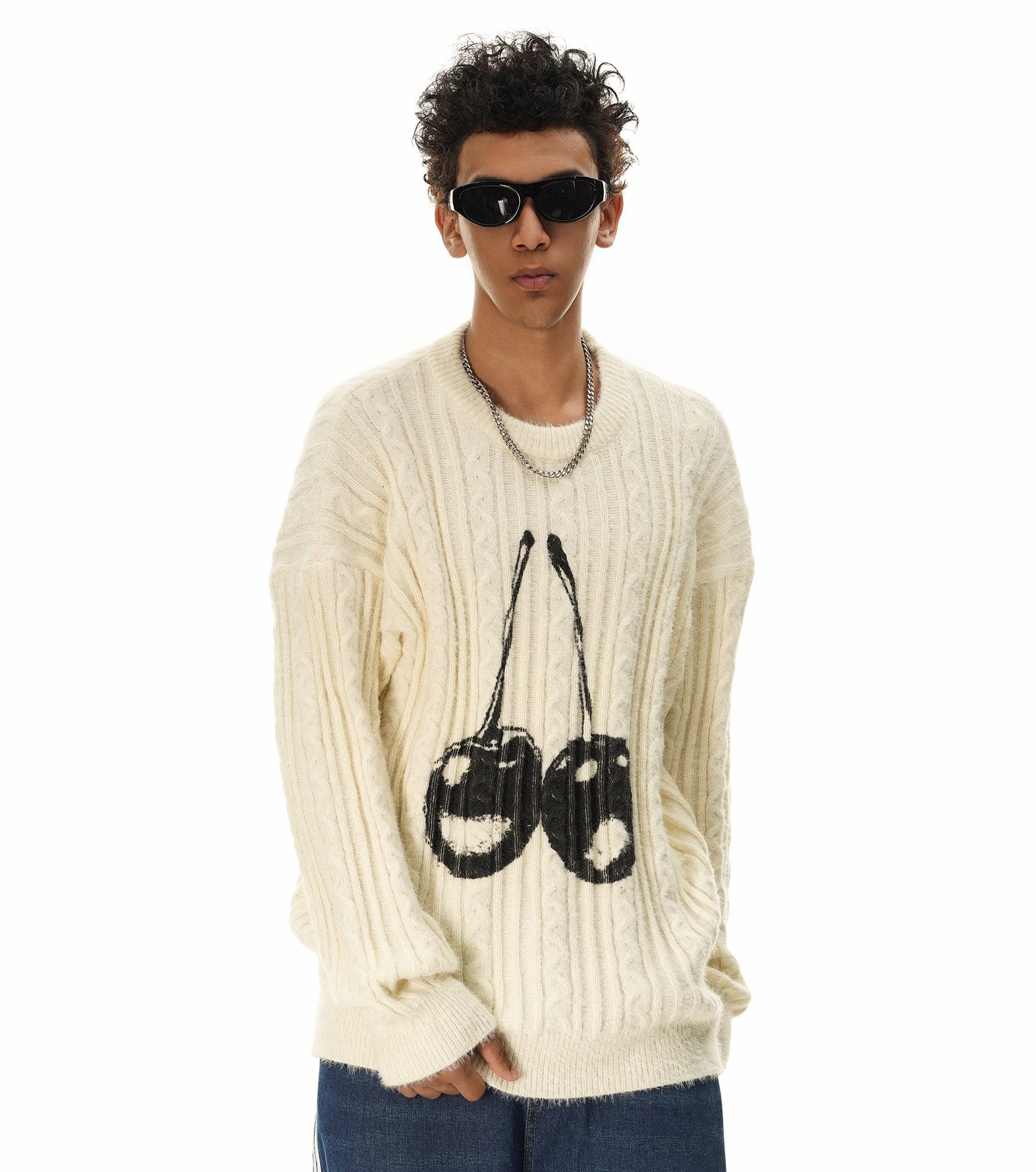 Double Cherry Knit Sweater - Concordia Style Boutique