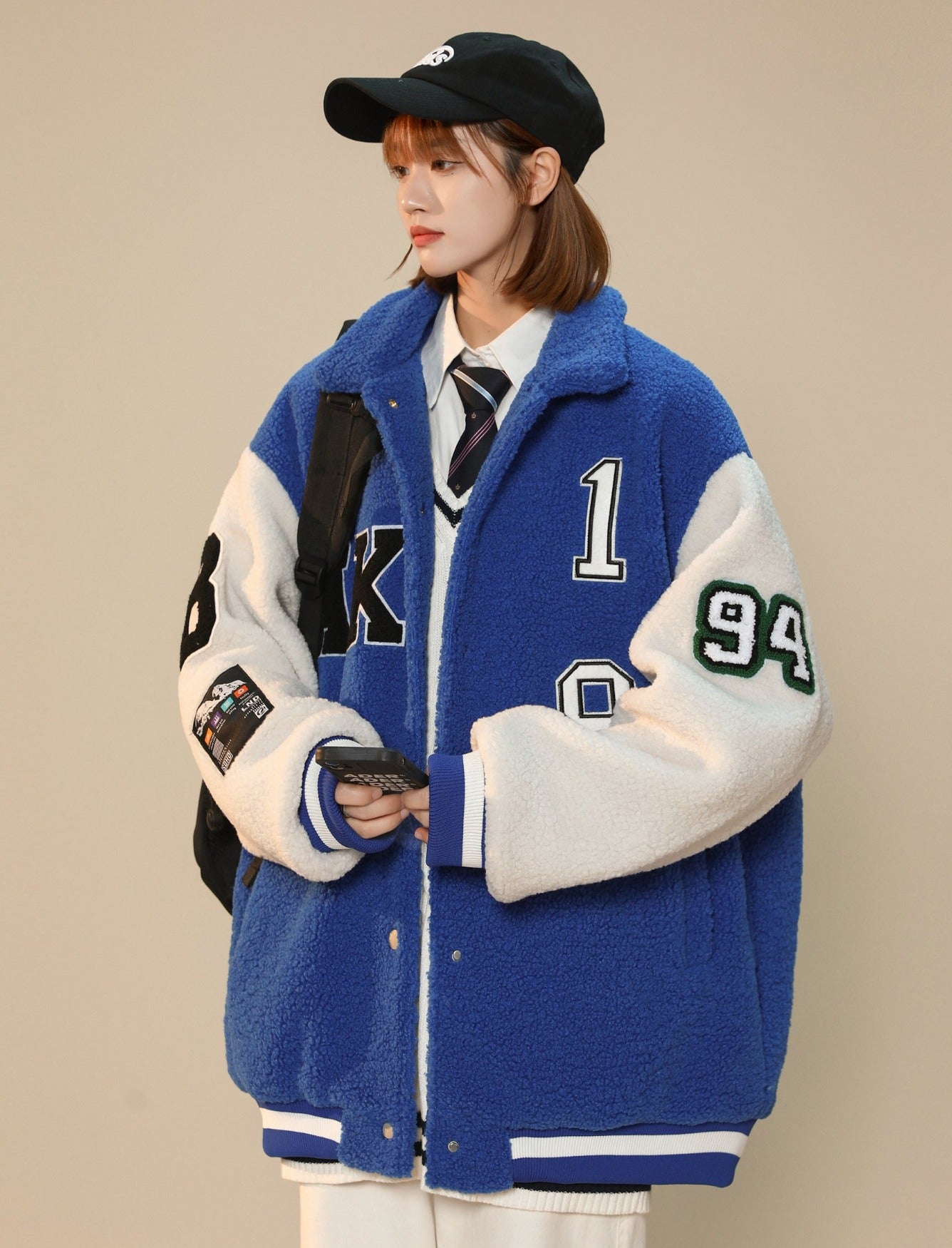 Women's Year 94 Furry Varsity Jacket - Concordia Style Boutique