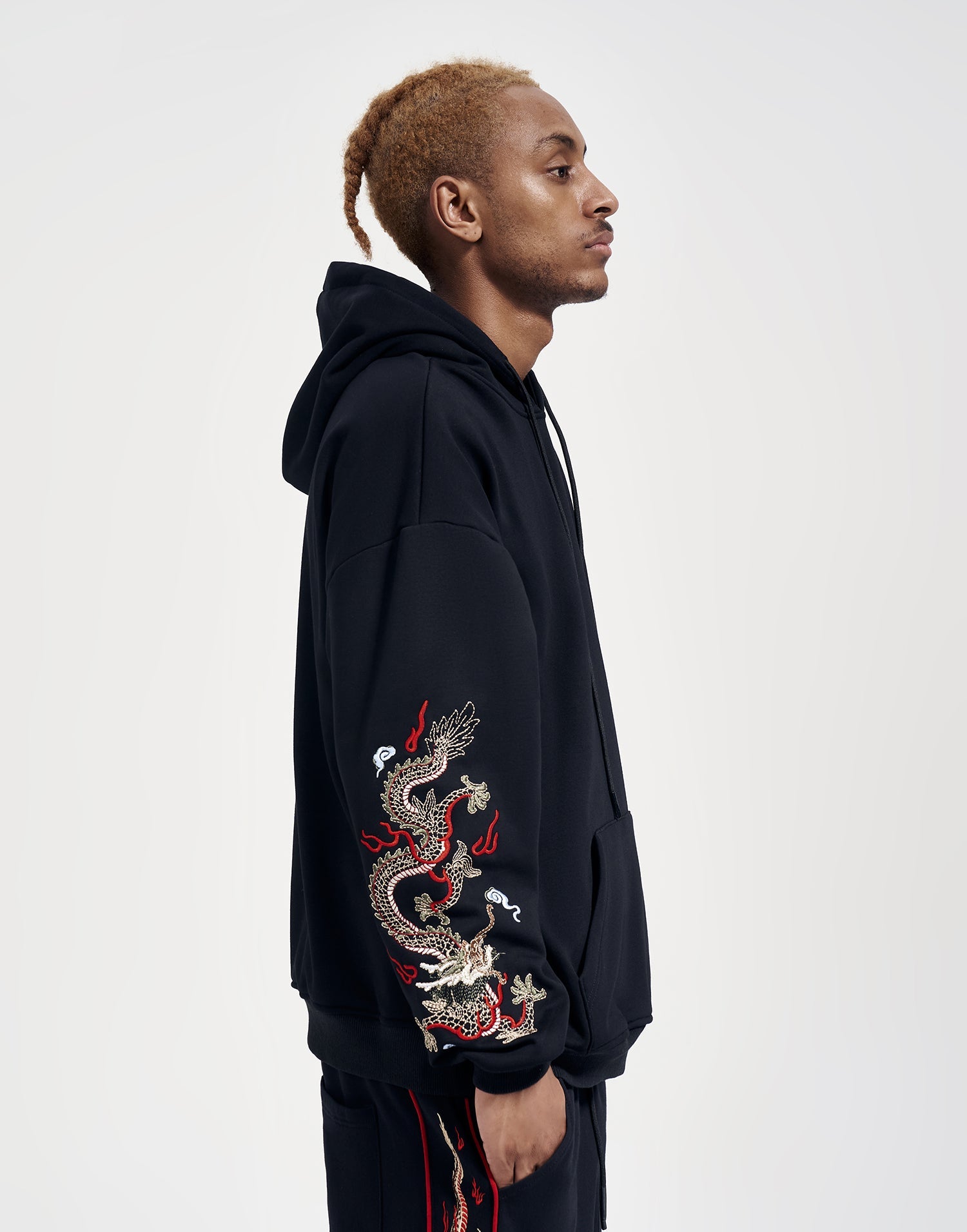 KH9190 Dragon Embroidery Hoodie - Concordia Style Boutique