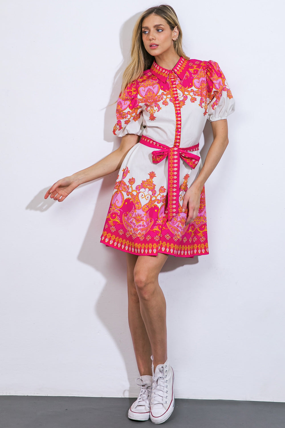 ATTENTION SEEKER WOVEN MINI DRESS - Concordia Style Boutique