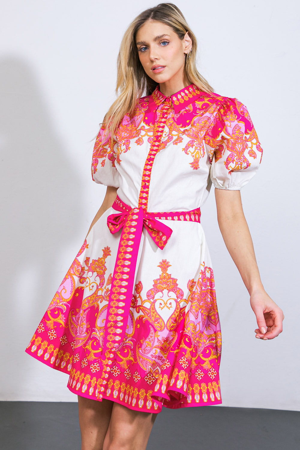 ATTENTION SEEKER WOVEN MINI DRESS - Concordia Style Boutique