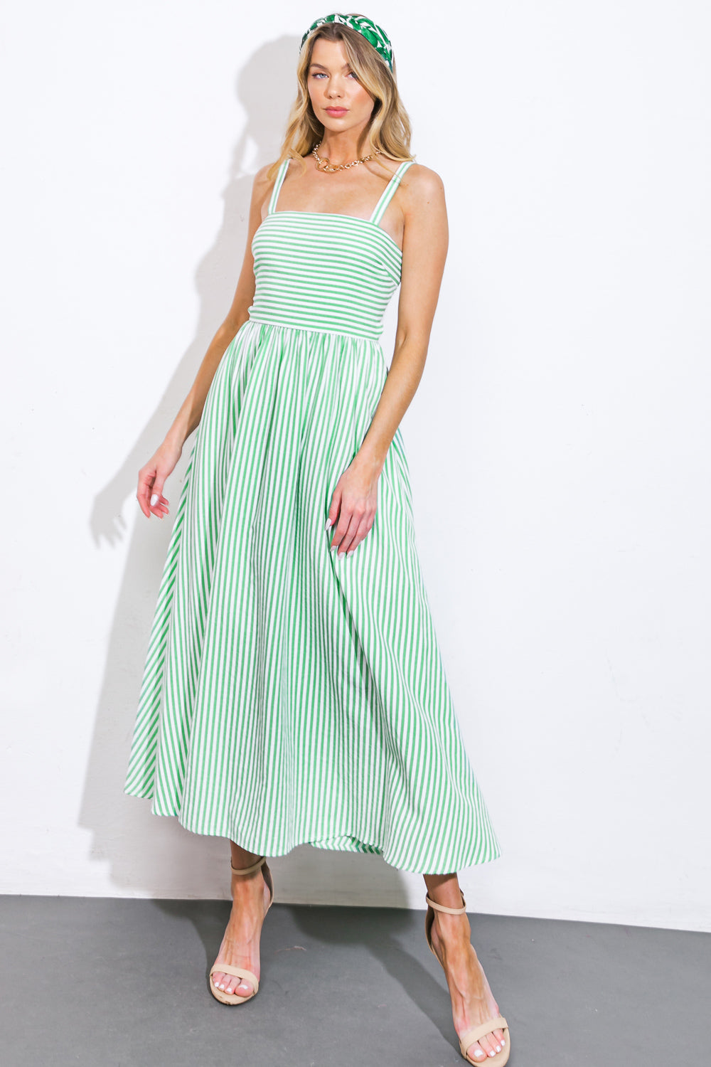 ATTRACTING LOOKS WOVEN MIDI DRESS - Concordia Style Boutique