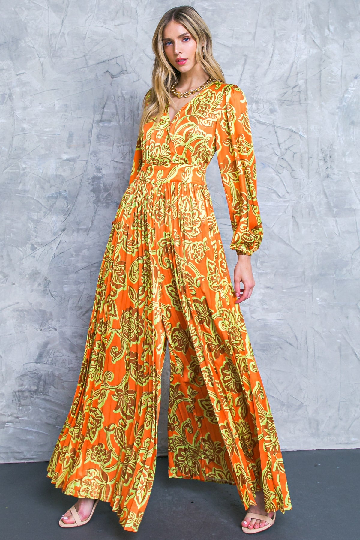 BLUSHING WITH BRILLIANCE SATIN JUMPSUIT - Concordia Style Boutique