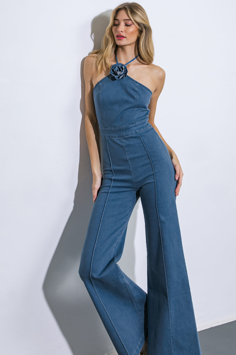 CALL ME LOVELY DENIM JUMPSUIT - Concordia Style Boutique