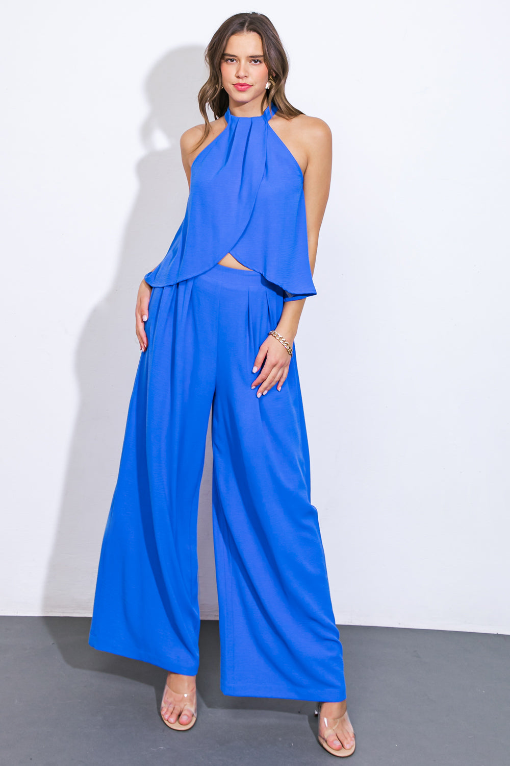 ALWAYS BE AROUND WOVEN TOP AND PANT SET - Concordia Style Boutique