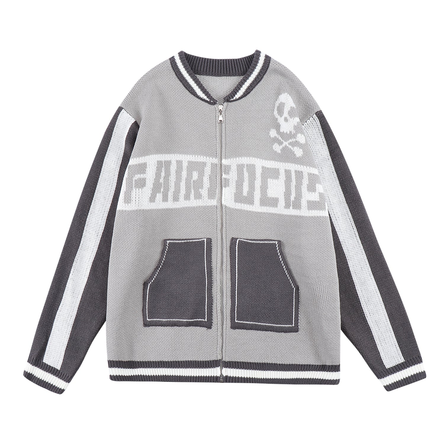 Easy Skull Knit Bomber Jacket - Concordia Style Boutique