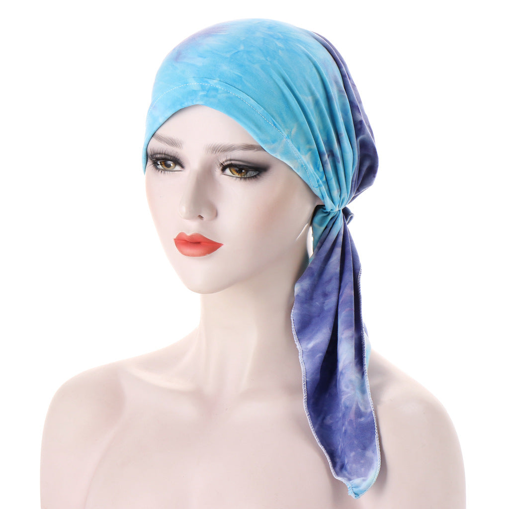 Curved Tail Turban Hat Flower Cloth Pullover - Premium head wrap from Concordia Style Boutique - Just $13.98! Shop now at Concordia Style Boutique