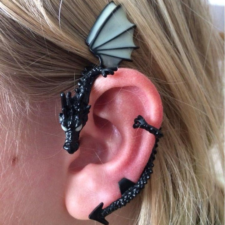 GLOW IN THE DARK DRAGON EAR CUFF - Concordia Style Boutique