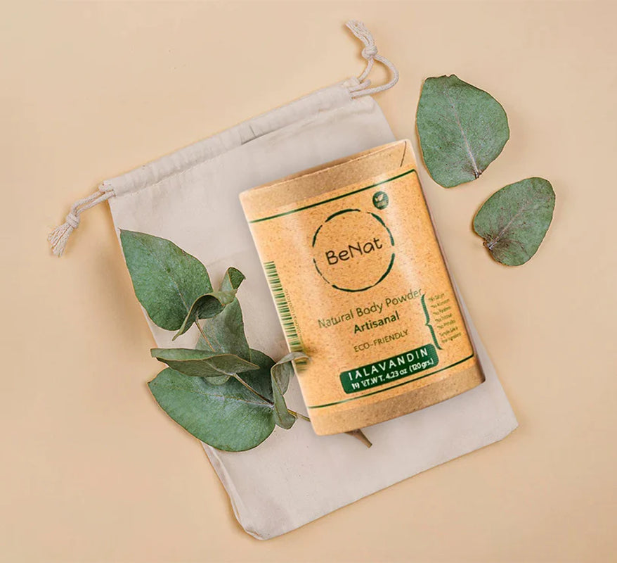 BeNat All-Natural Unscented Deodorant Body Powder — Low Waste, Gentle, & Effective