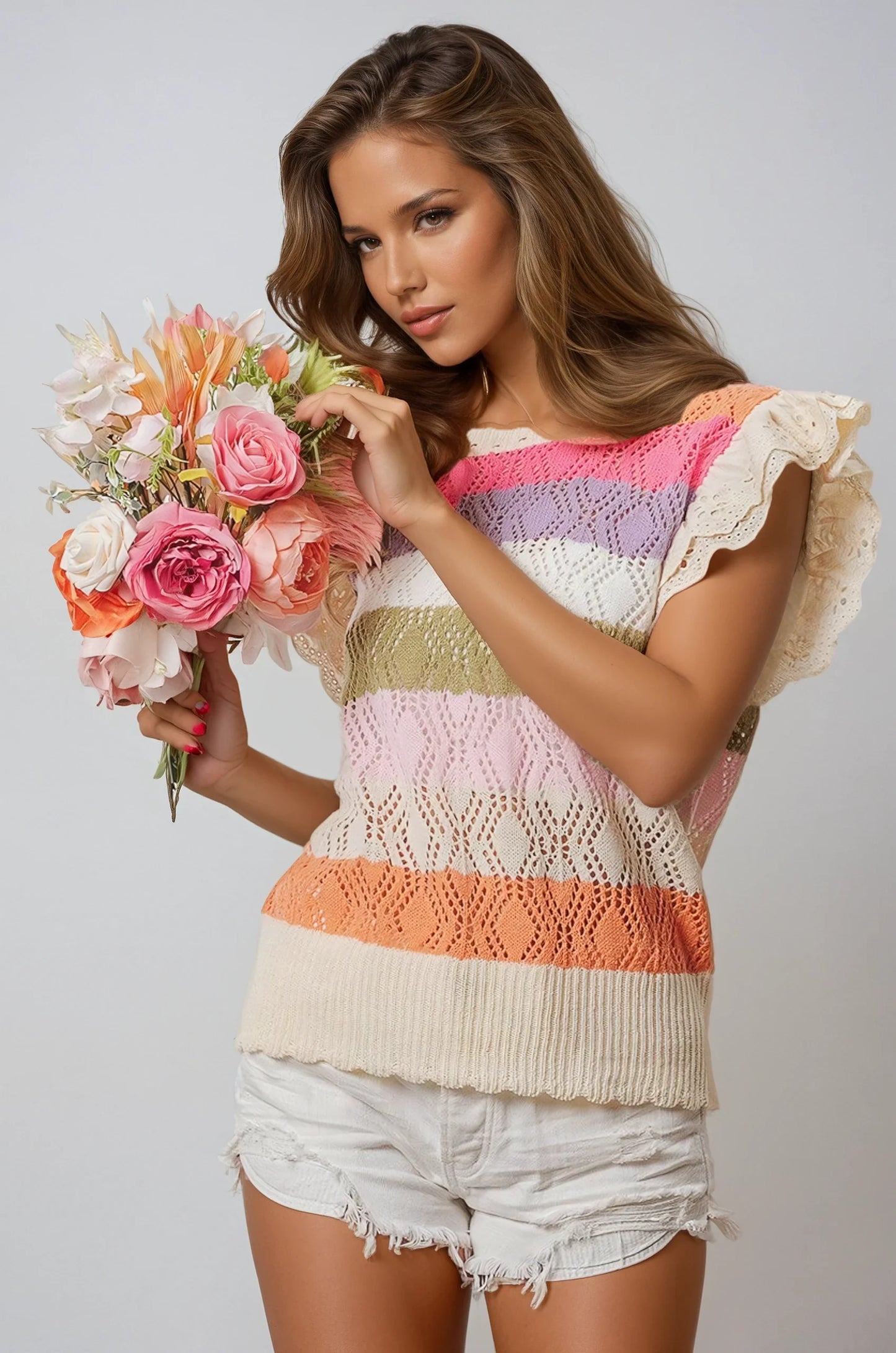 Sunshine Bliss Pointelle Knit Top