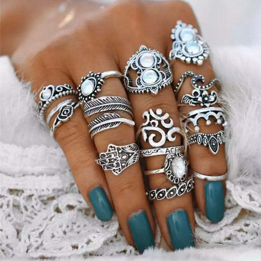 Alloy 16-Piece Ring Set - Premium Ring Set from Concordia Style Boutique - Just $8.10! Shop now at Concordia Style Boutique