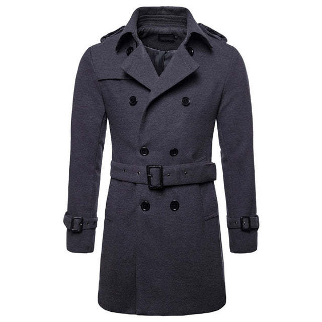 Woolen Overcoat - Medium Length - Euro Size - Premium Jacket from Concordia Style Boutique - Just $59.59! Shop now at Concordia Style Boutique