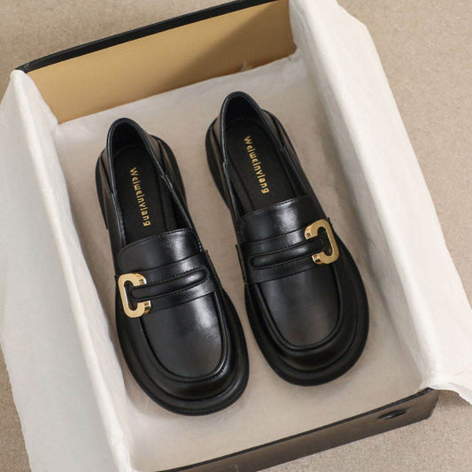 PU Leather Round Toe Loafers - Concordia Style Boutique