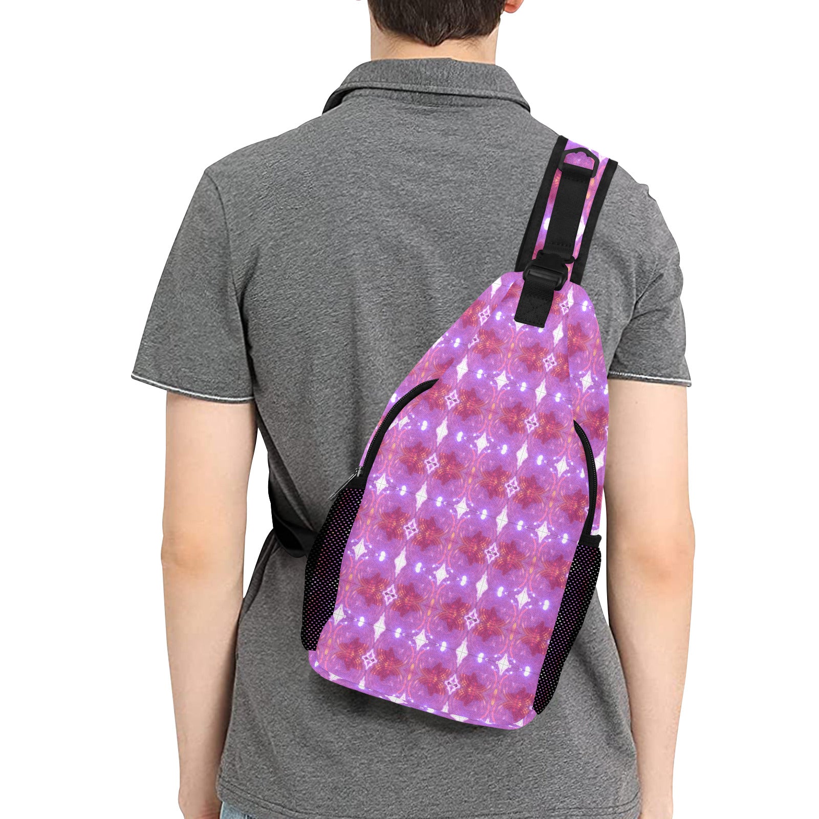 Men's Casual Chest Bag  -"Pink" - Premium Shoulder Bag from Concordia Style Boutique - Just $34.56! Shop now at Concordia Style Boutique