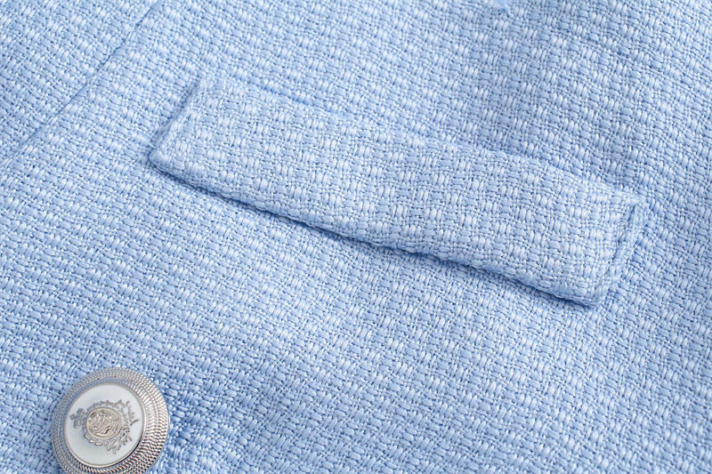 Women's Textured Double-breasted Blazer