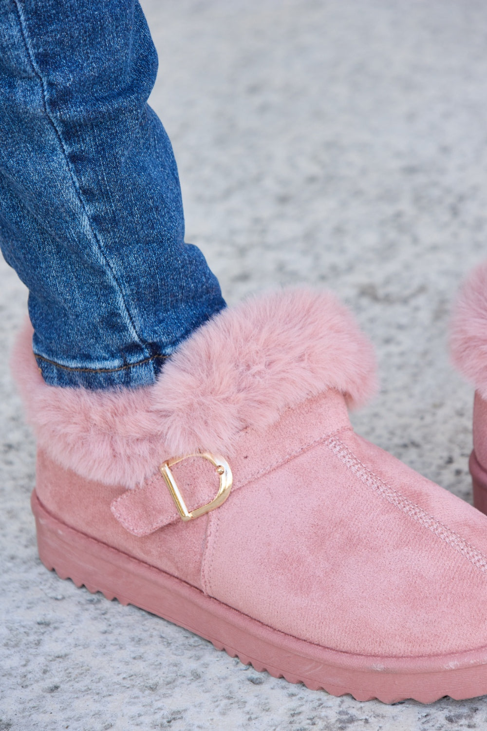 Forever Link - Furry Chunky Thermal Ankle Boots - Premium Furry Chunky Thermal Ankle Boots from Concordia Style Boutique - Just $13.98! Shop now at Concordia Style Boutique