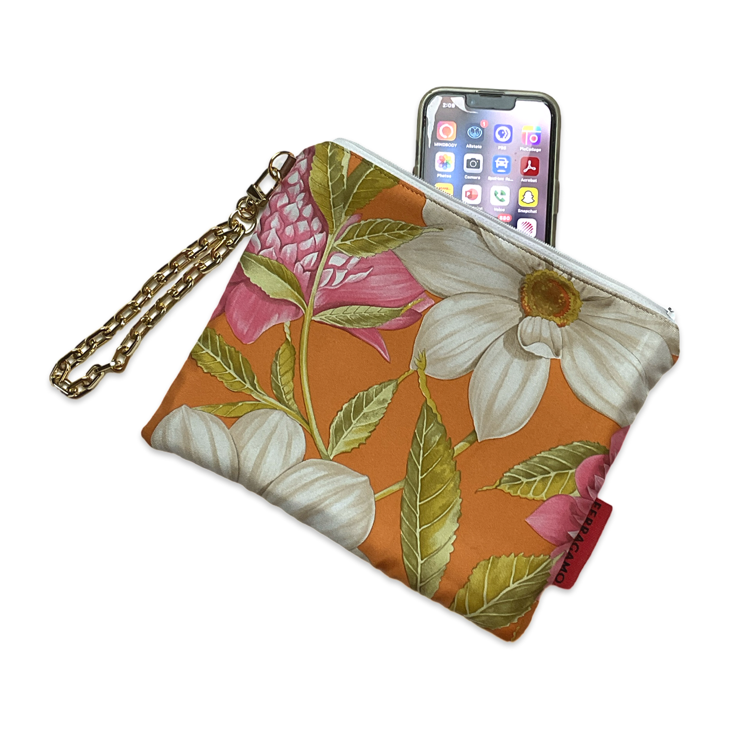 Fiori Vintage Silk Scarf Wristlet Bag