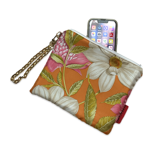 Fiori Vintage Silk Scarf Wristlet Bag