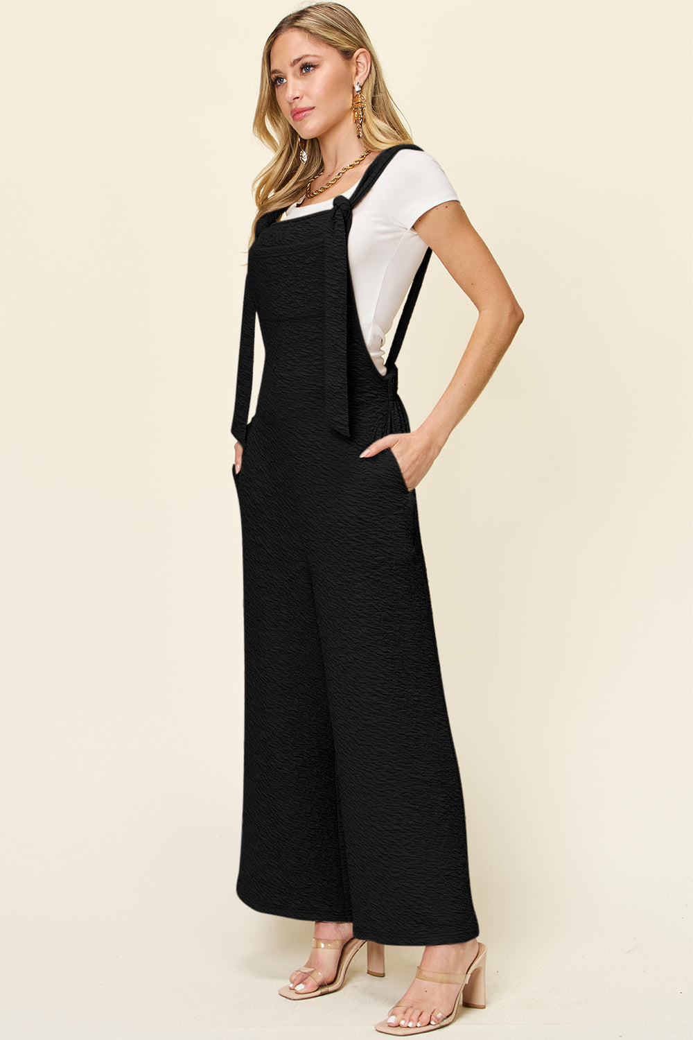 Double Take Full Size Sleeveless Wide Leg Jumpsuit - Concordia Style Boutique