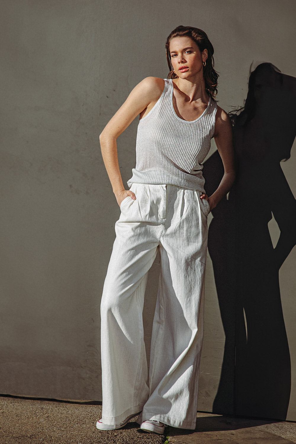 BLISSFUL LOVE WOVEN TANK TOP - Concordia Style Boutique