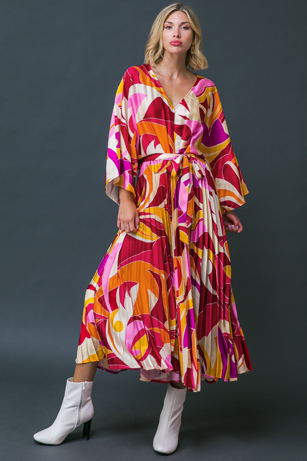 AT FIRST SIGHT WOVEN MIDI DRESS - Concordia Style Boutique