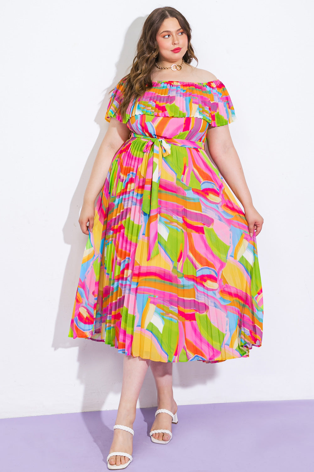 BLOSSOM BOULEVARD WOVEN MIDI DRESS - Concordia Style Boutique