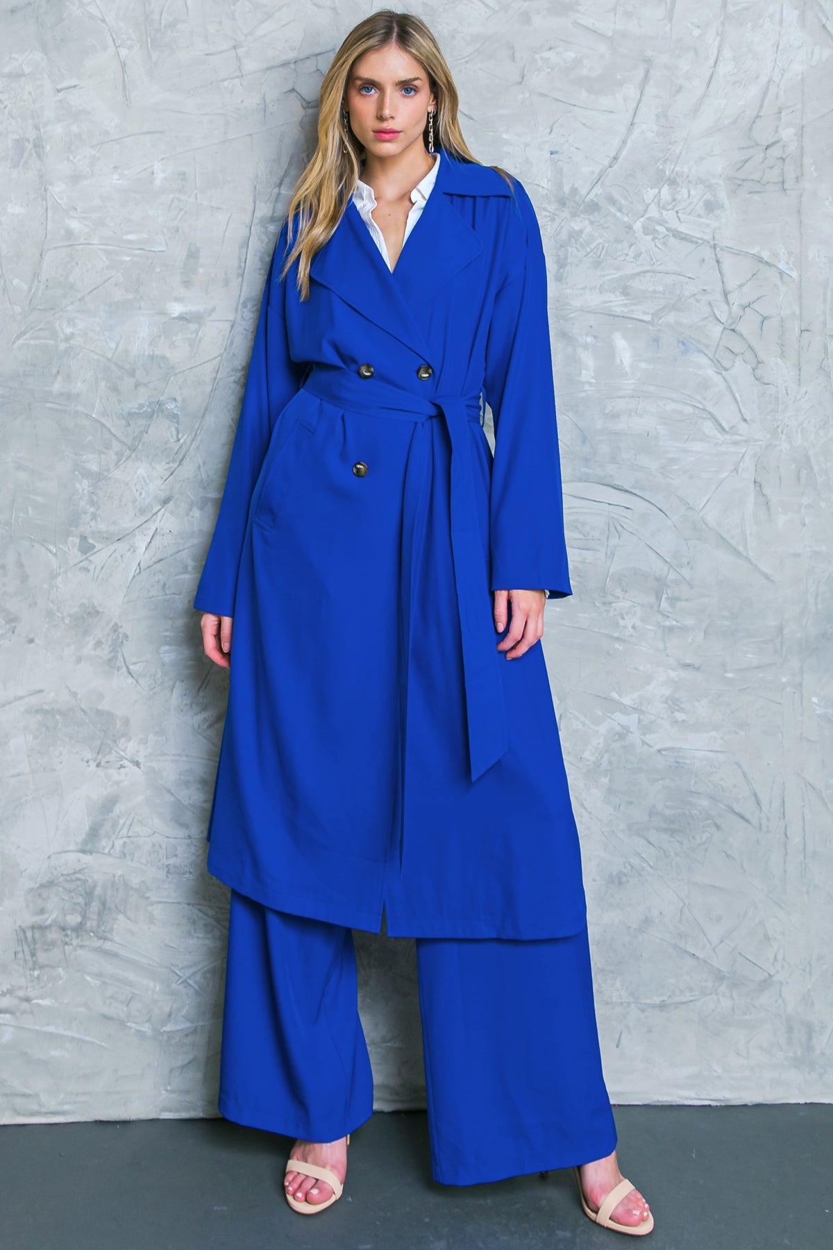 BOSS BABE WOVEN TRENCH COAT - Concordia Style Boutique