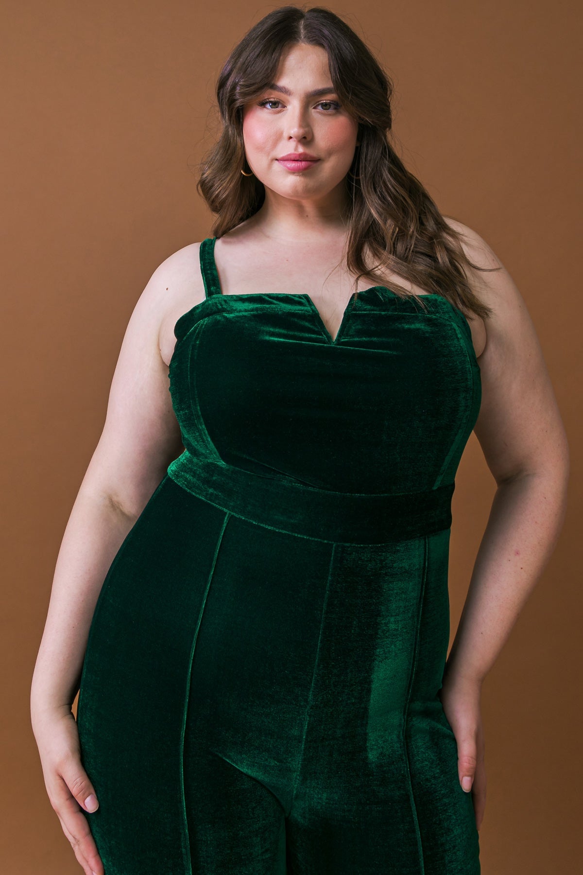 BLOW A KISS VELVET JUMPSUIT - Concordia Style Boutique