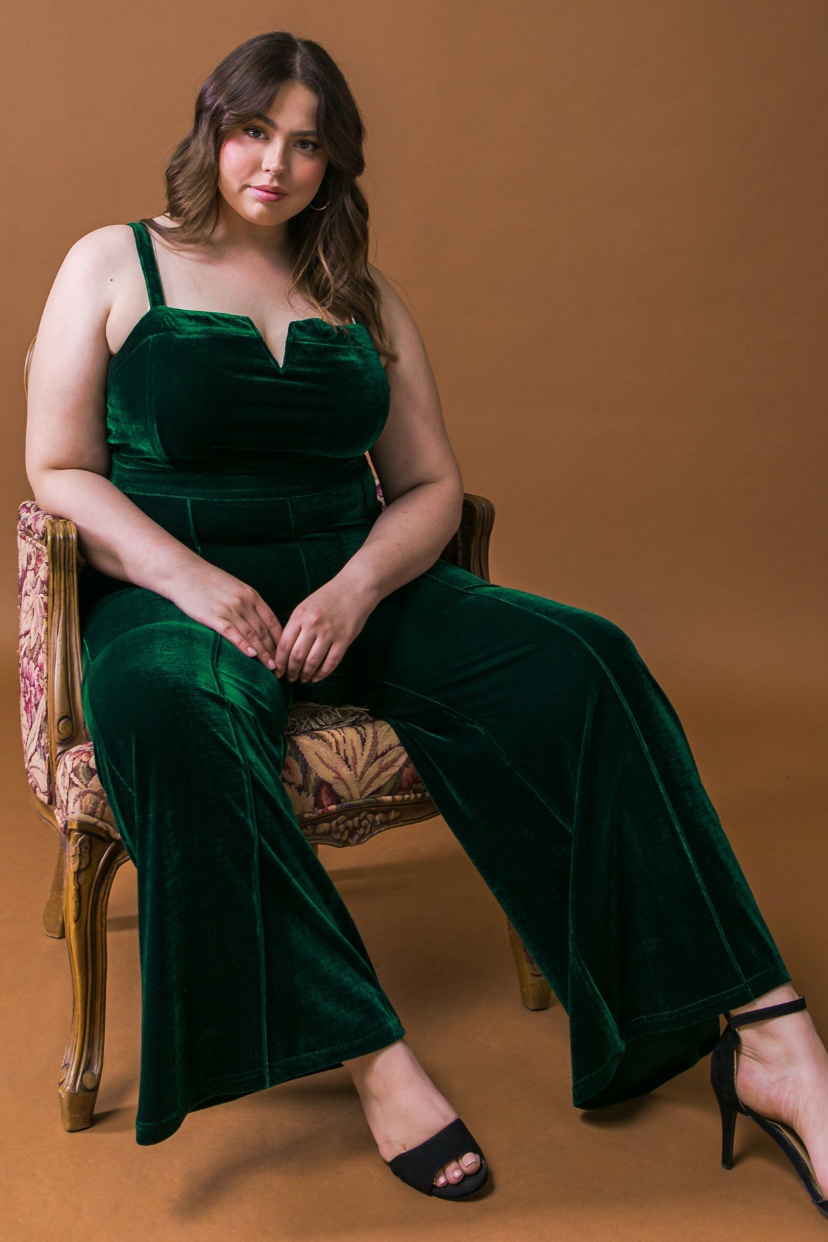 BLOW A KISS VELVET JUMPSUIT - Concordia Style Boutique