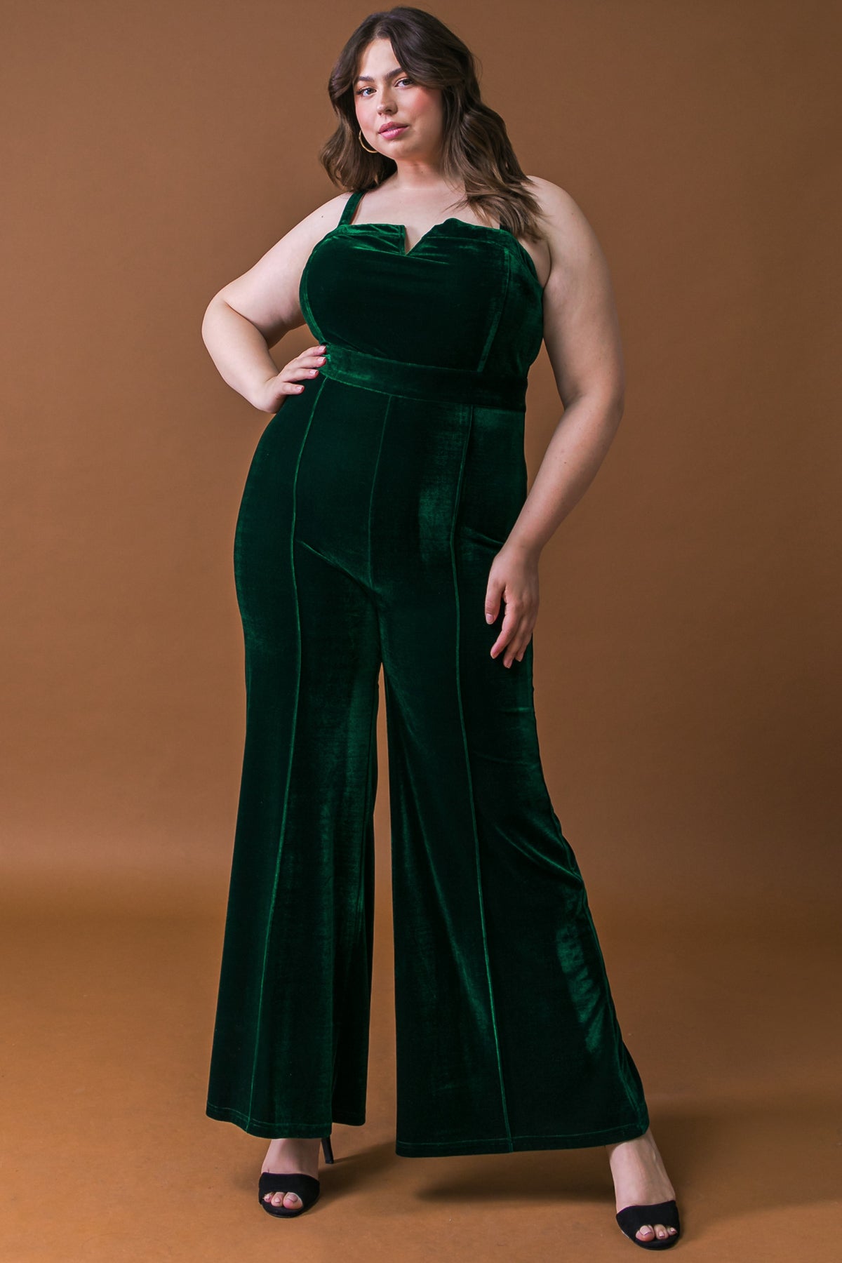BLOW A KISS VELVET JUMPSUIT - Concordia Style Boutique