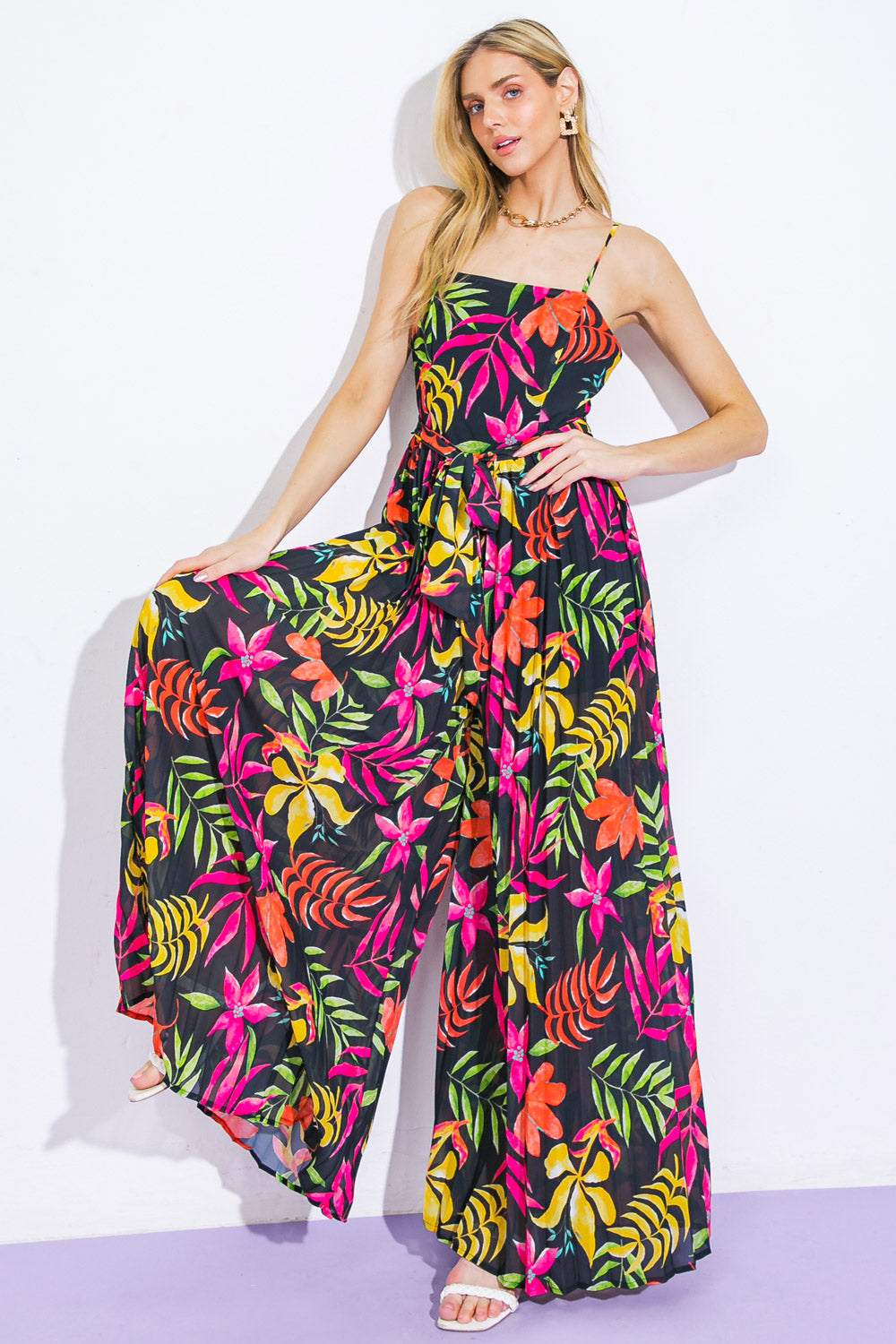 BLOSSOMING WITH JOY WOVEN JUMPSUIT - Concordia Style Boutique