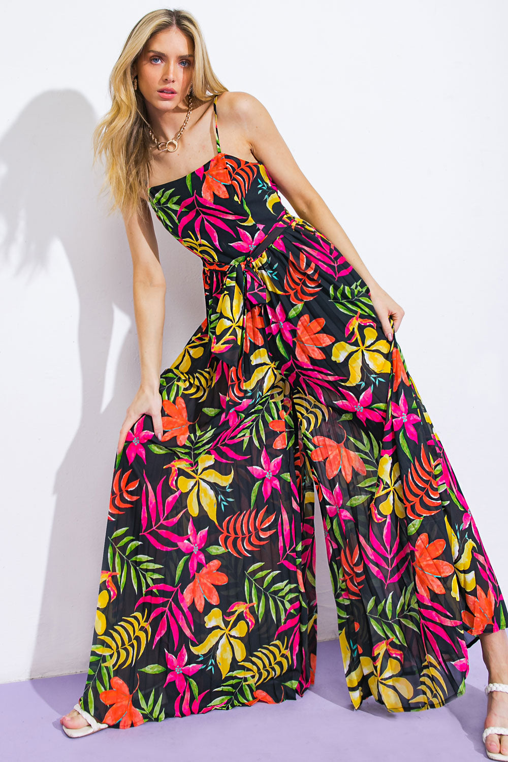 BLOSSOMING WITH JOY WOVEN JUMPSUIT - Concordia Style Boutique