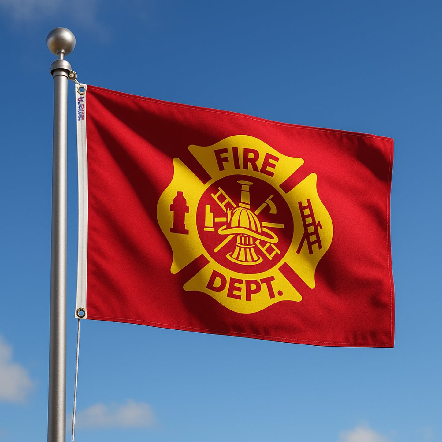 Firefighter Department Seal Flag – Outdoor (Made in USA)