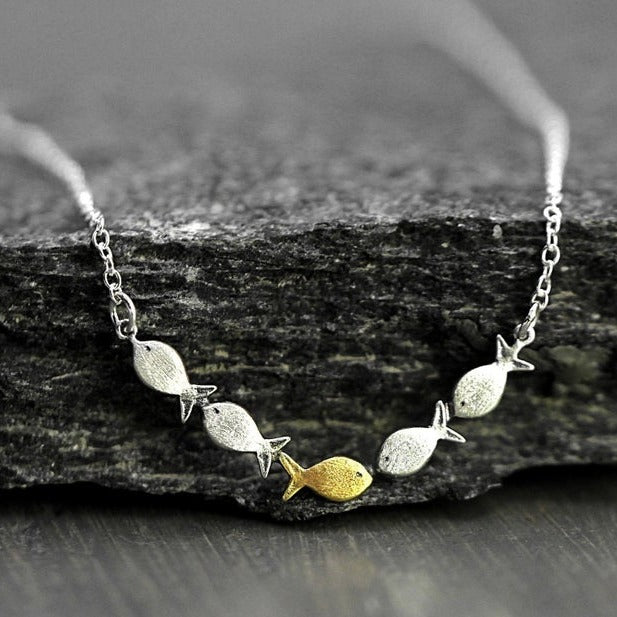 GOLDEN FISH NECKLACE - Concordia Style Boutique