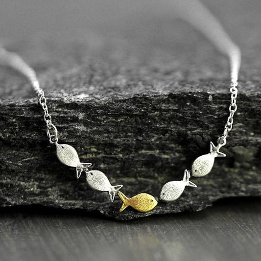 GOLDEN FISH NECKLACE - Concordia Style Boutique