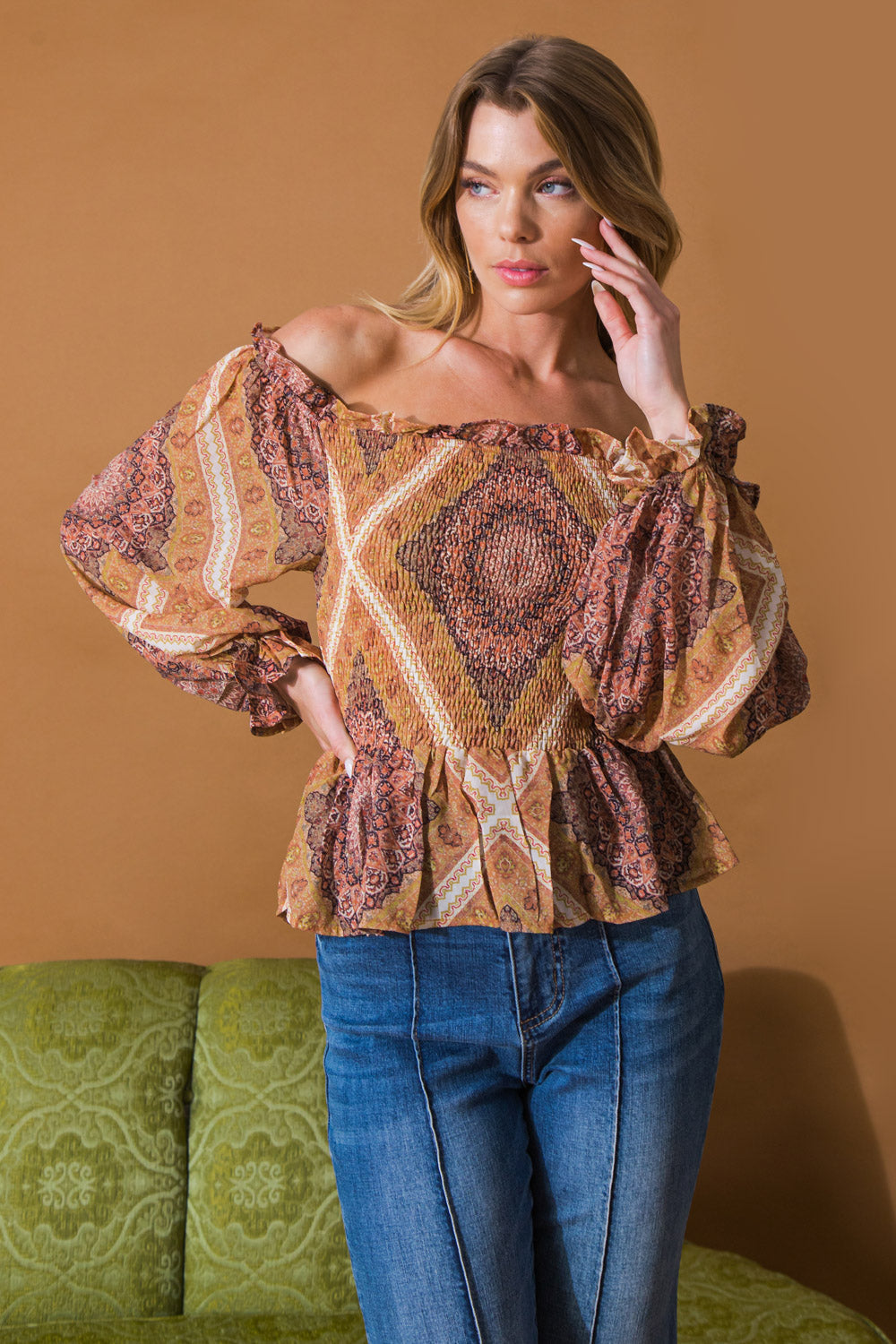 BOHO RAINBOW WOVEN TOP - Concordia Style Boutique
