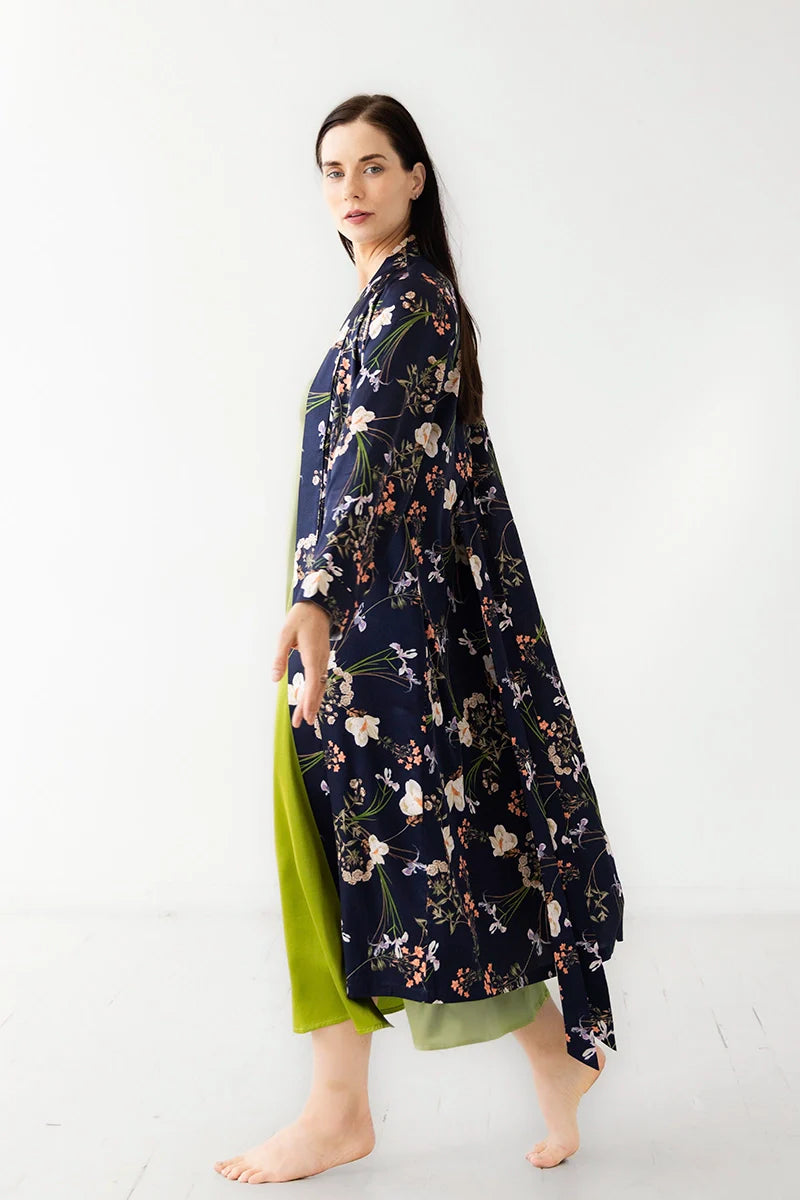 Silk Floral Design Robe