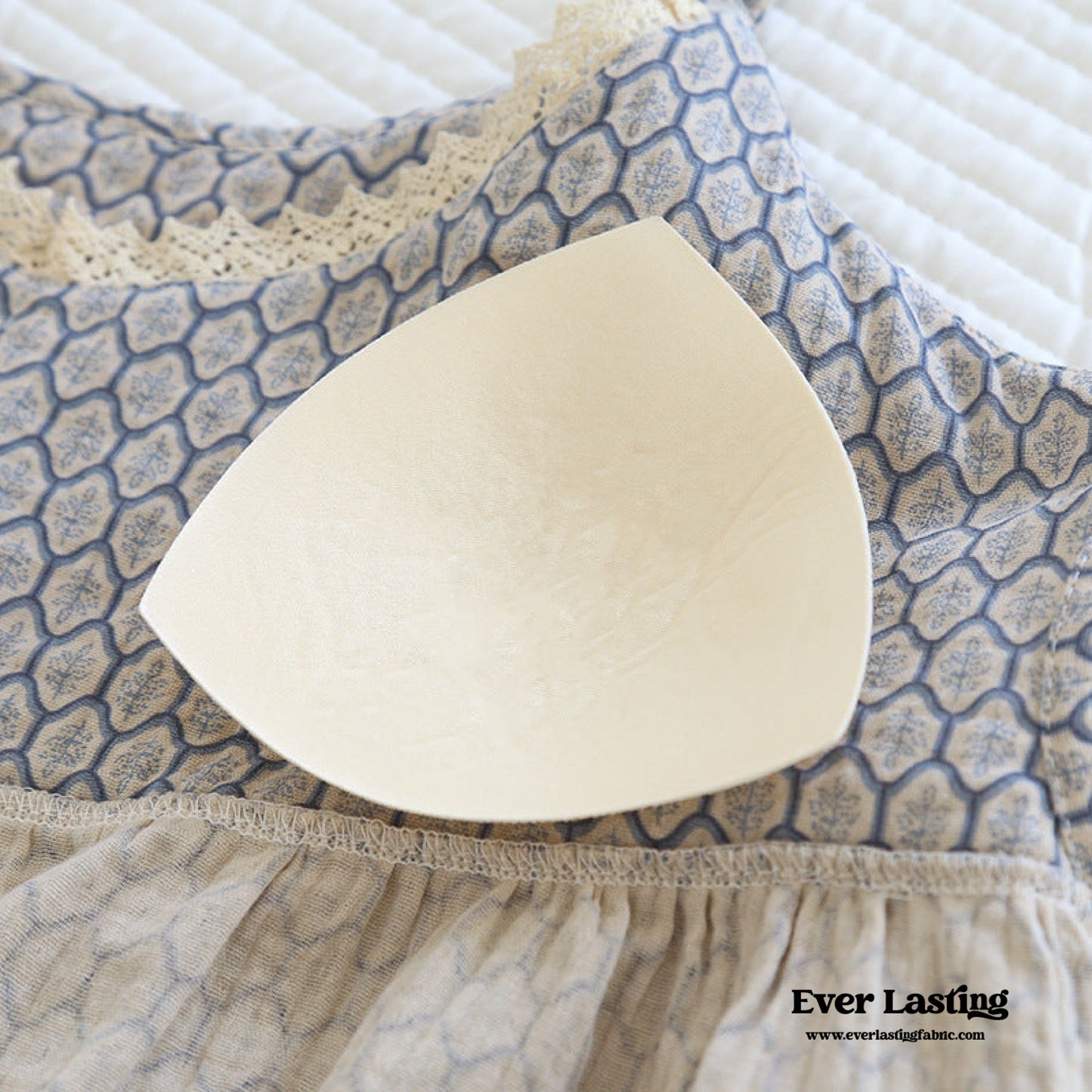 Floral V Tank and Long Pants with Cardigan Cotton Pajama Set / Blue