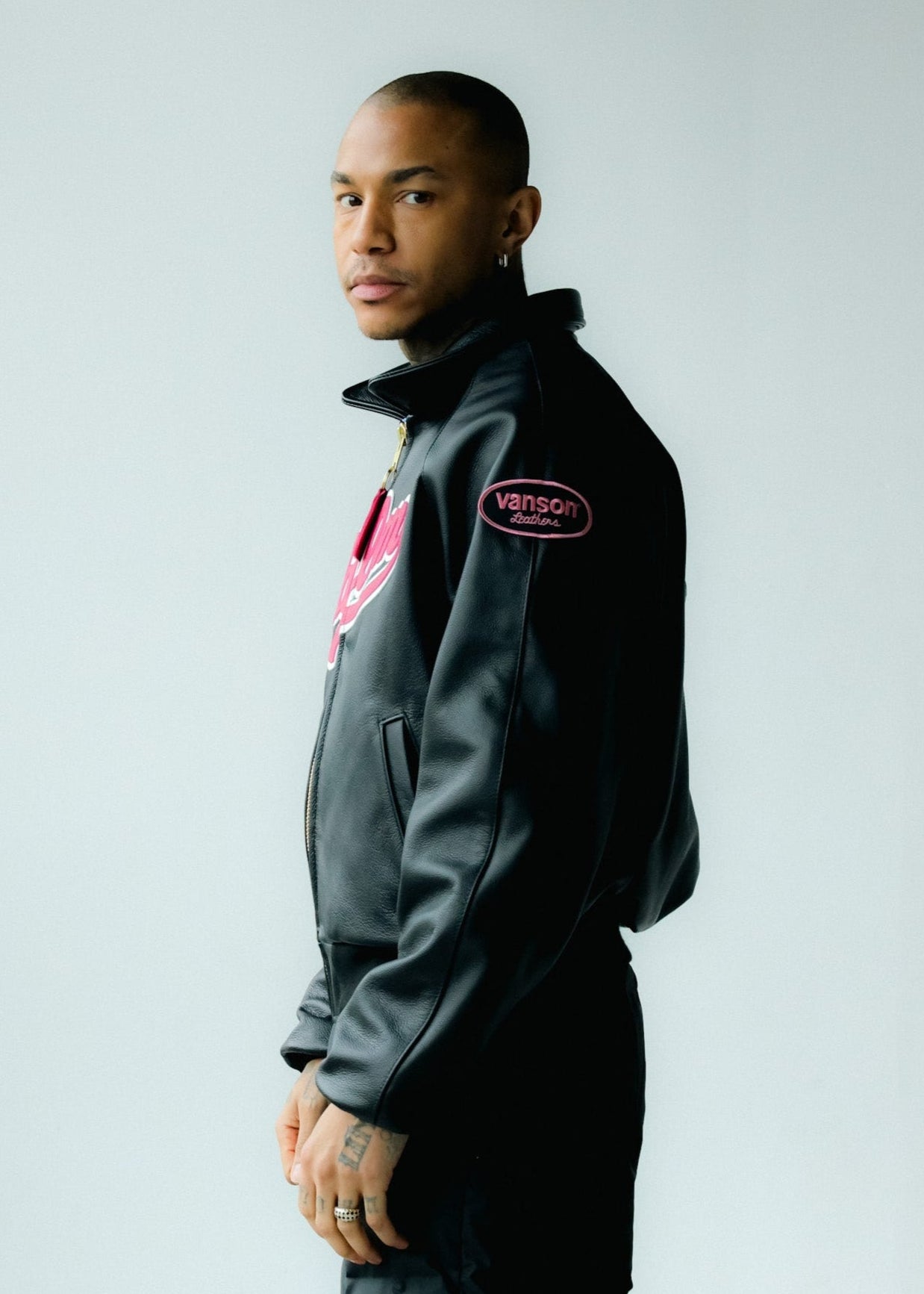 FLY GEENIUS X VANSON | BOMBER JACKET | HARLEM - BLACK/FUCHSIA