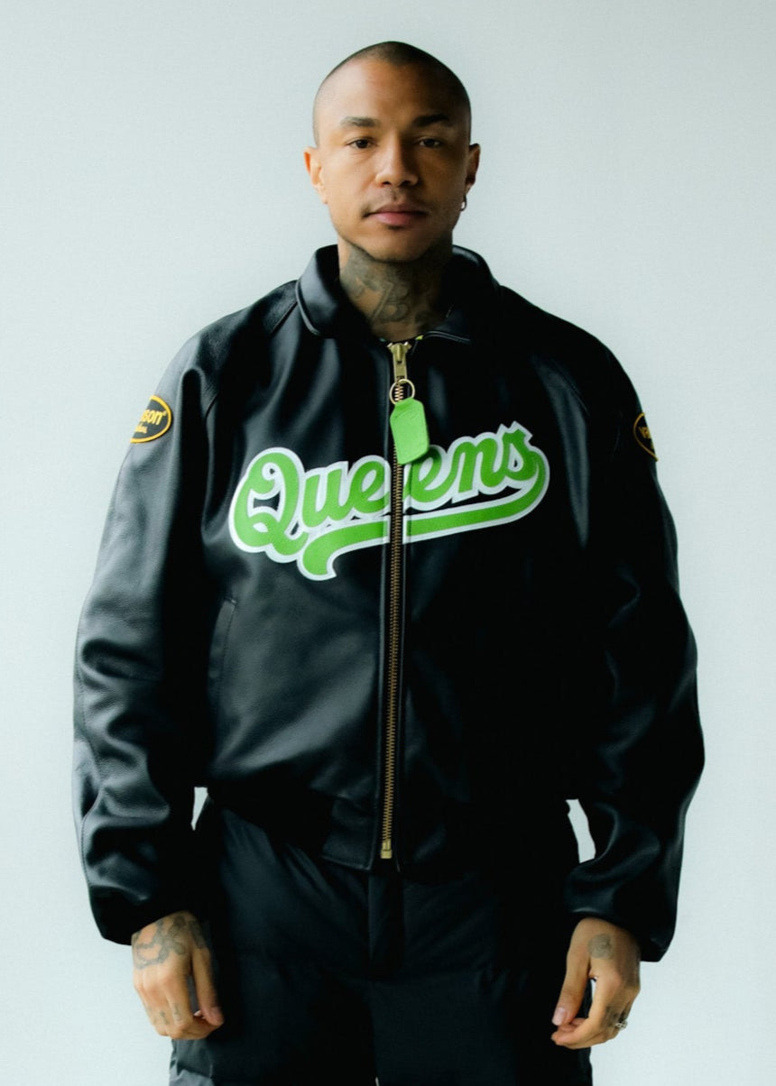 FLY GEENIUS X VANSON | BOMBER JACKET | QUEENS - BLACK