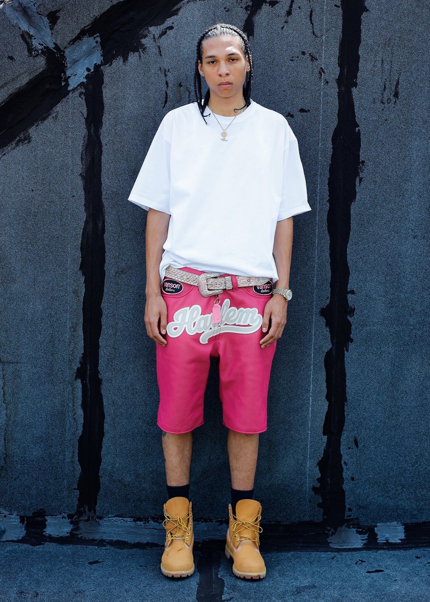 FLY GEENIUS X VANSON | LEATHER SHORTS | HARLEM - FUCHSIA