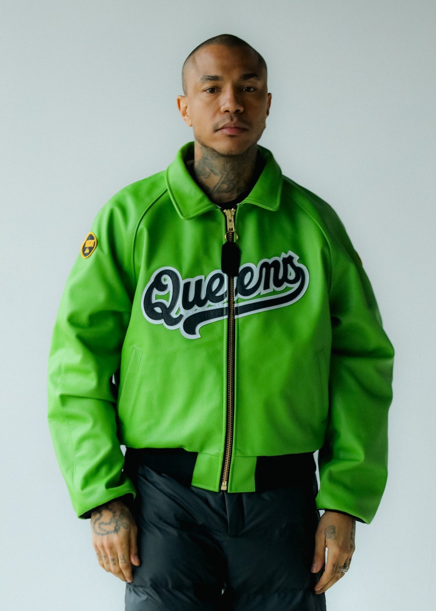FLY GEENIUS X VANSON | BOMBER JACKET | QUEENS - KAWASAKI GREEN