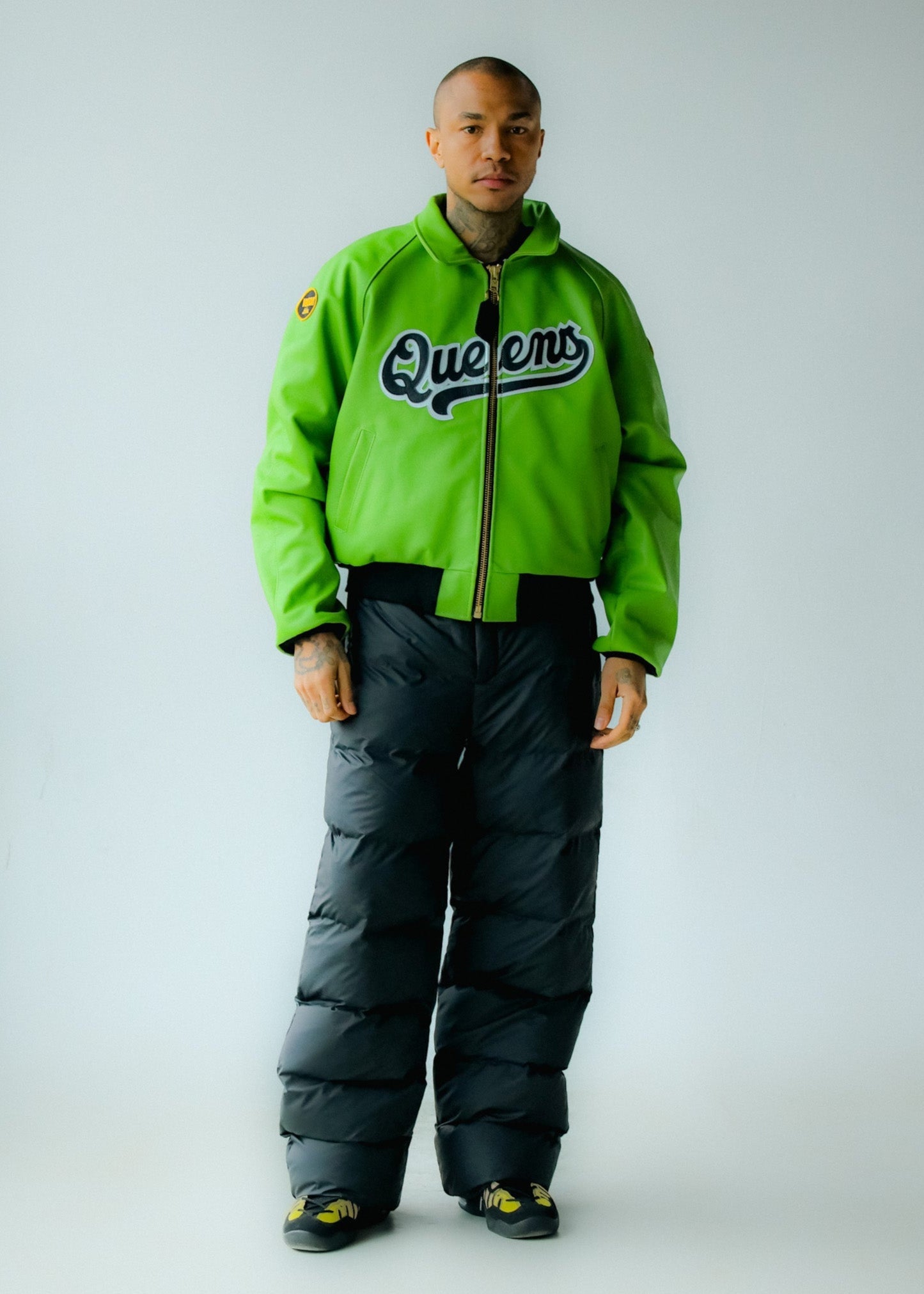 FLY GEENIUS X VANSON | BOMBER JACKET | QUEENS - KAWASAKI GREEN