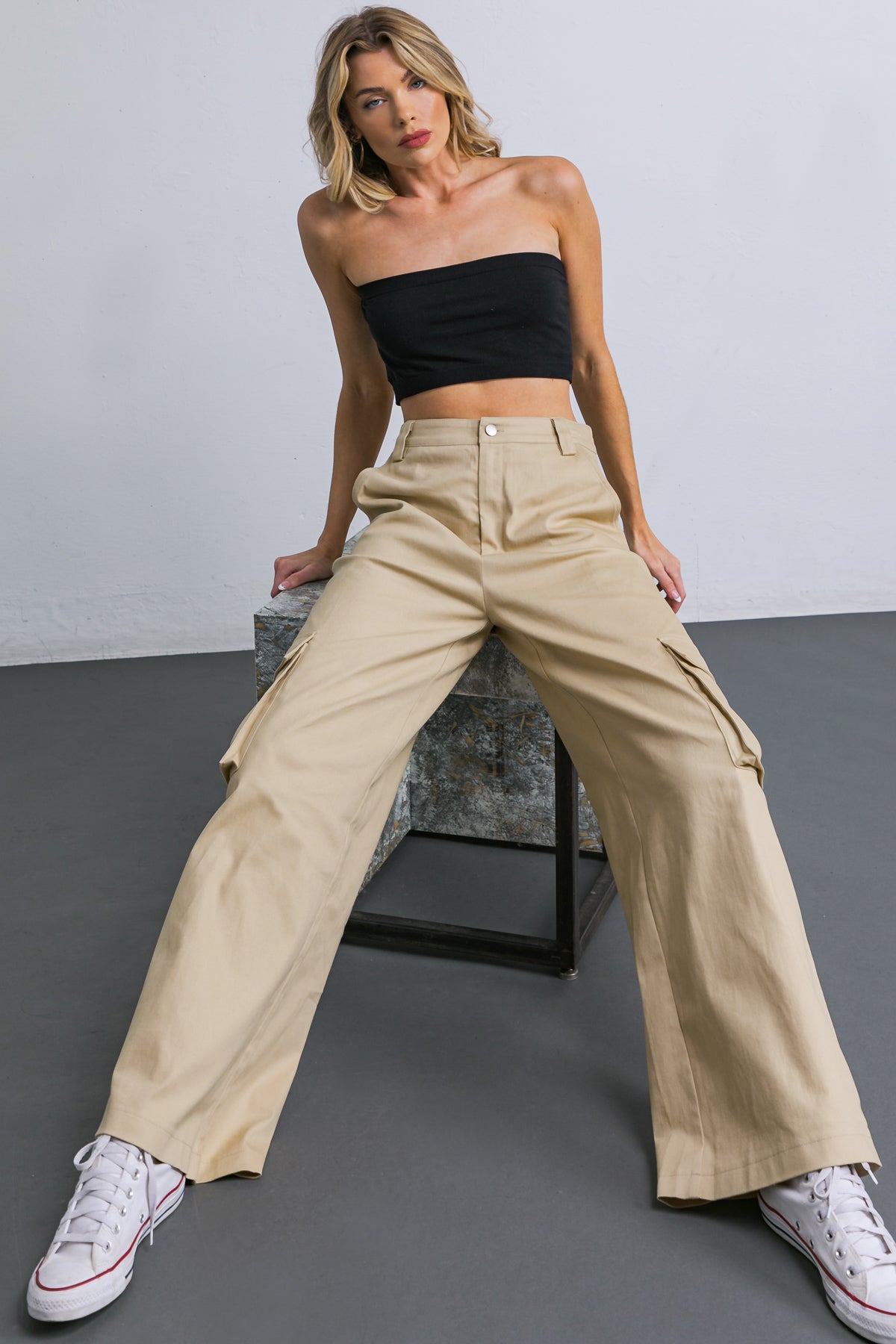 ADORABLE POSH WOVEN CARGO PANTS - Concordia Style Boutique