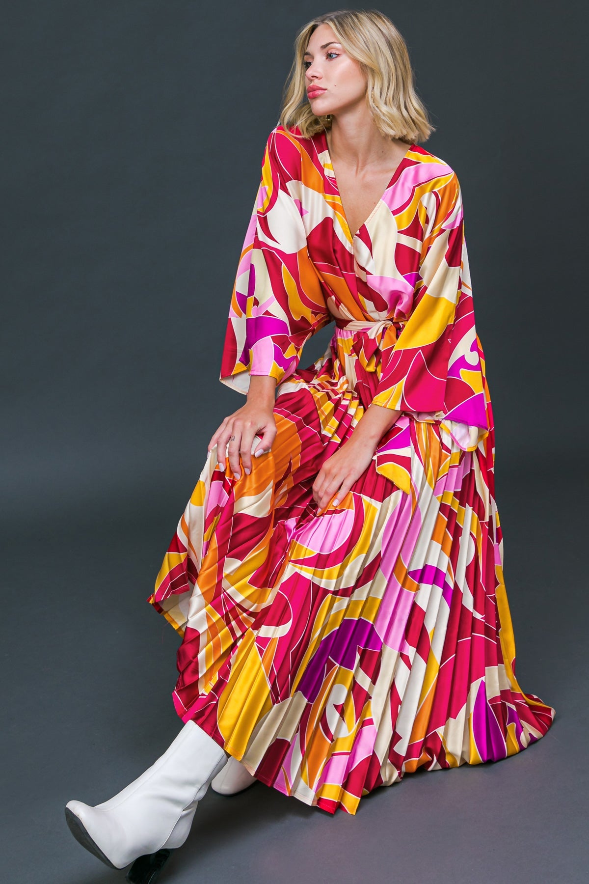 AT FIRST SIGHT WOVEN MIDI DRESS - Concordia Style Boutique