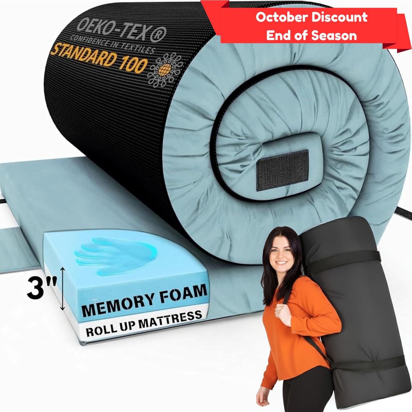 Home Bed Comfort with the Matrix Air-Cell Memory Foam Camping Mattress