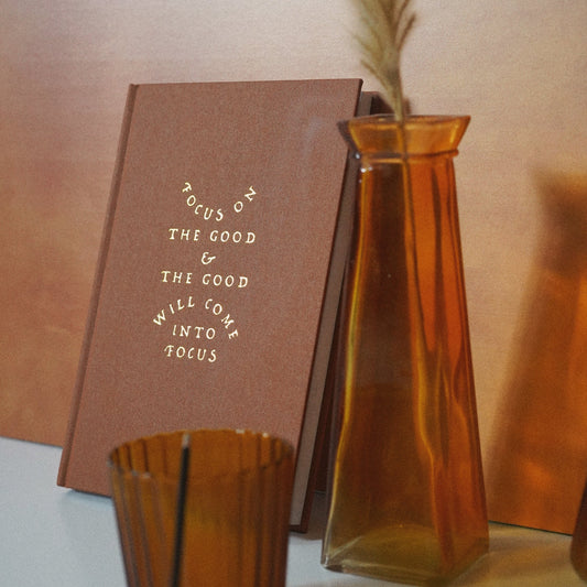 'Focus On The Good' Linen Bound Journal - Concordia Style Boutique
